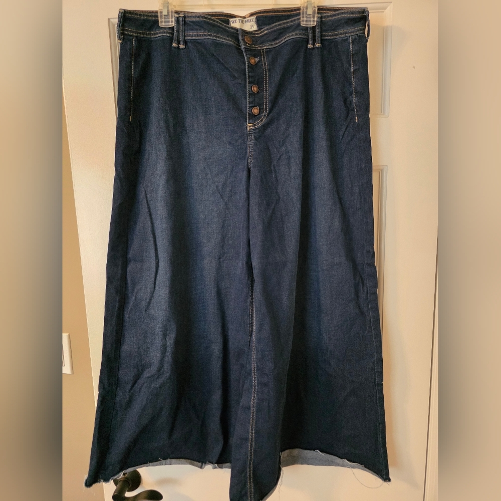 We The Free Distressed Blue Denim Jeans